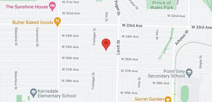 map of 2606 W 35TH AVENUE